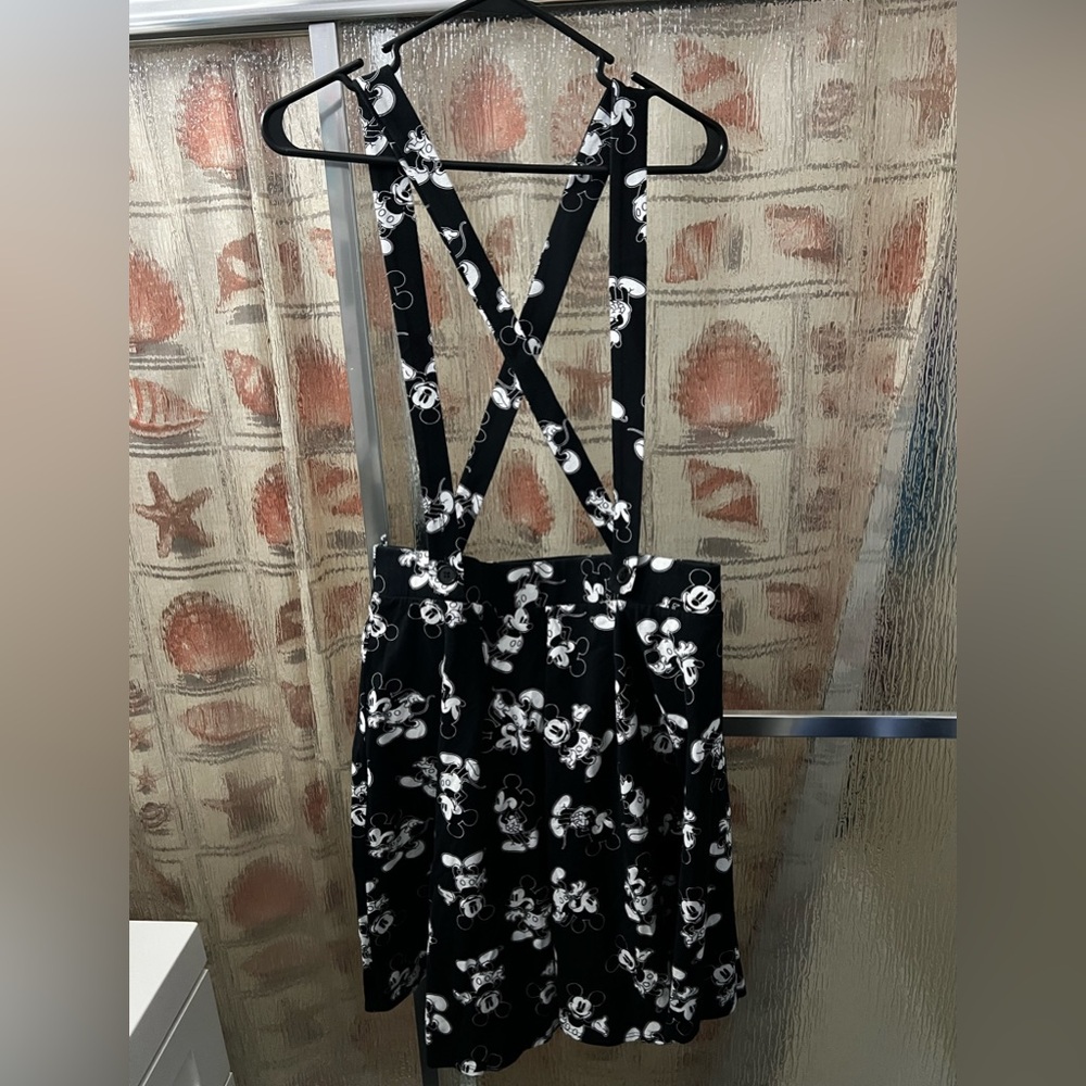 NWT hot topic Mickey Mouse suspender skirt, size 1